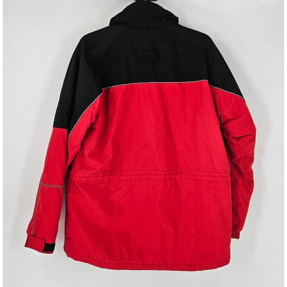 Cabela's Women Anorak Red/Black Coat No Hood Thinsulate Insulation Lined Sz L - Picture 2 of 9